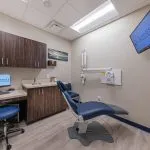 Exam room facing tv