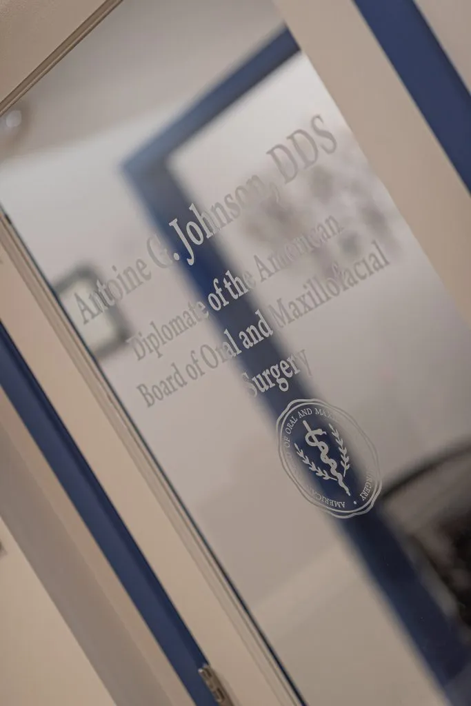 Office glass front door
