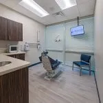 Exam room looking out towards the window